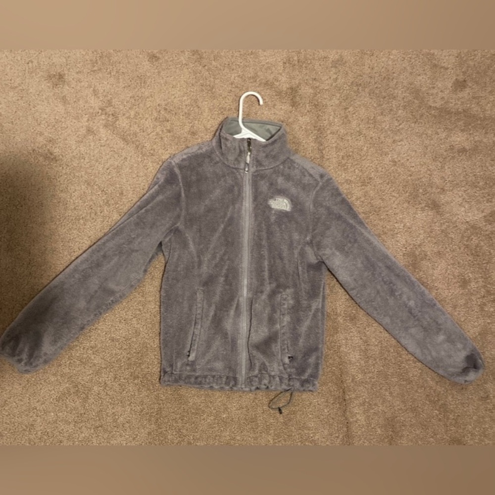 The North Face fuzzy zip up jacket